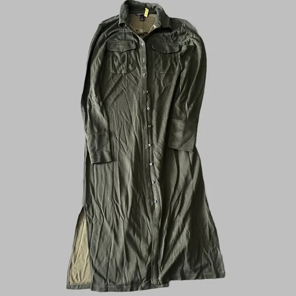 Banana Republic | Dresses | Banana Republic Green Olive Shirt Dress Maxi |  Poshmark